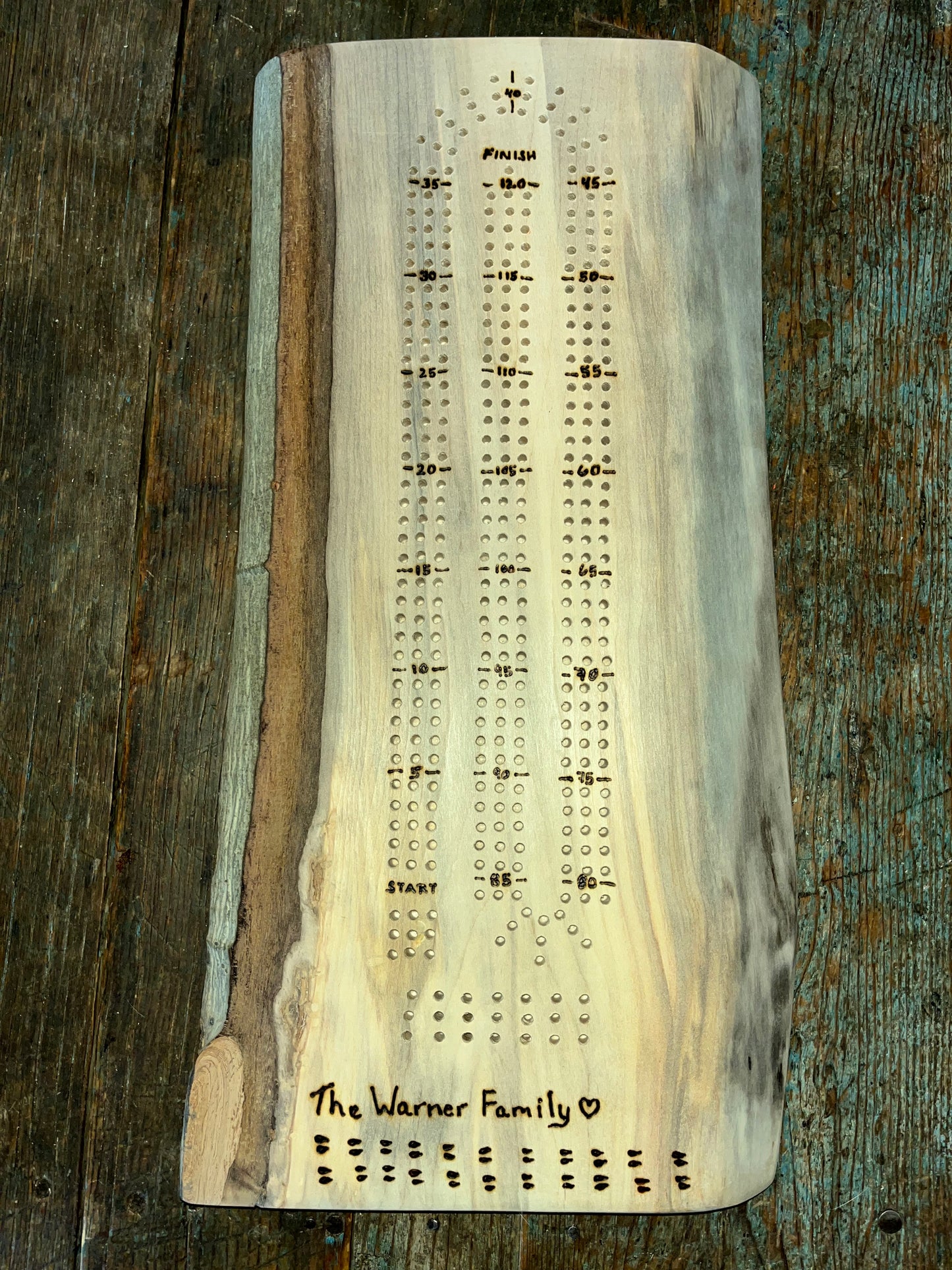 Cribbage board